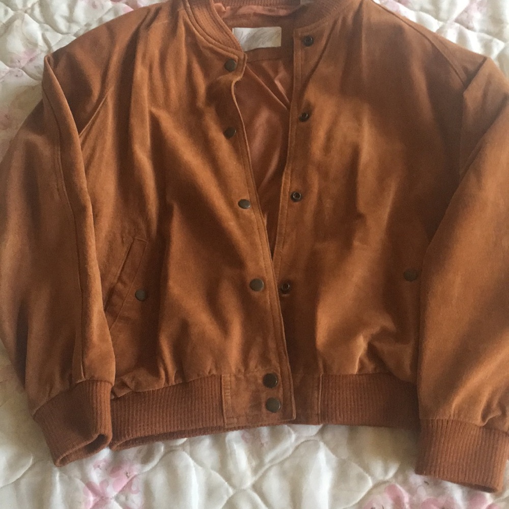 Suede Fully lined baseball jacket